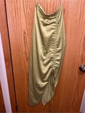 Princess Polly green bodycon midi skirt